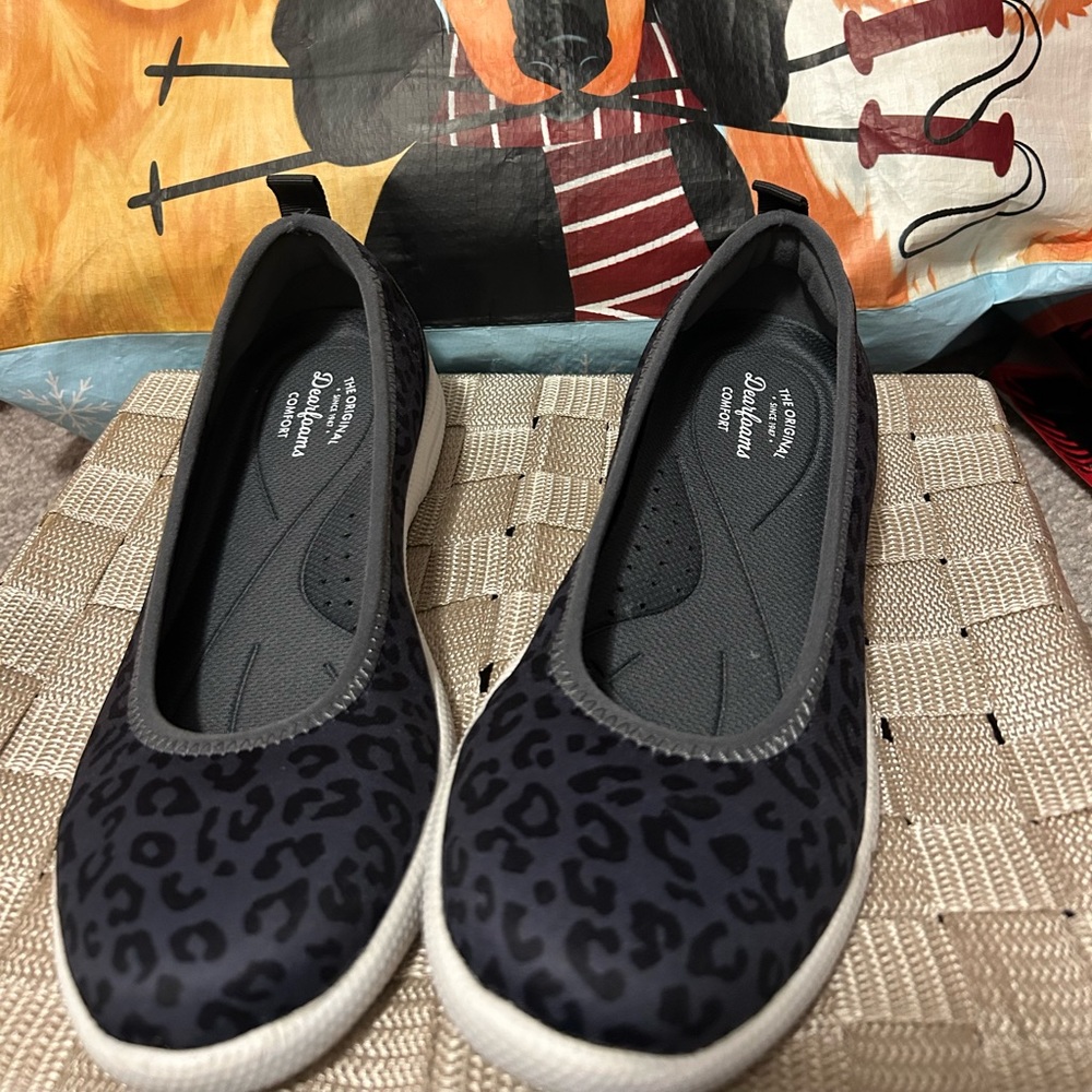 Women’s Dearfoams Original Comfort Easy Foam Ballet Flats Cheetah Sz 7